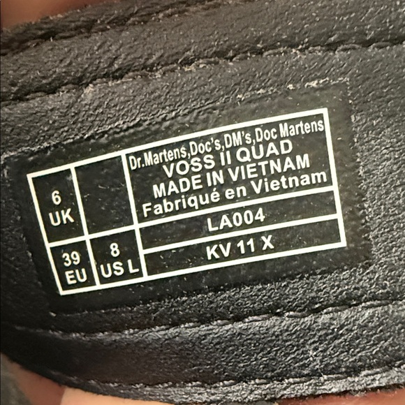 Dr. Martens Black Platform Sandals with Yellow Stitching - Picture 5 of 5